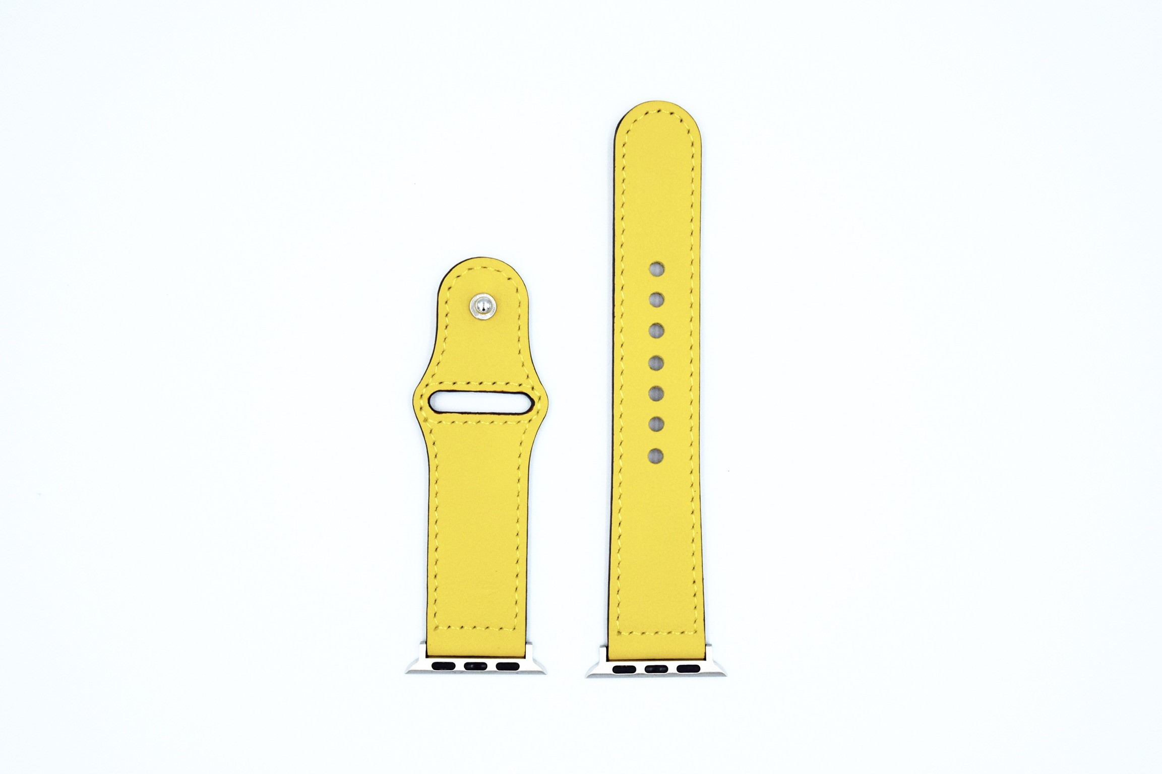 Se CarloA Apple Watch Yellow læderrem 38/40 mm hos Watchmen.dk