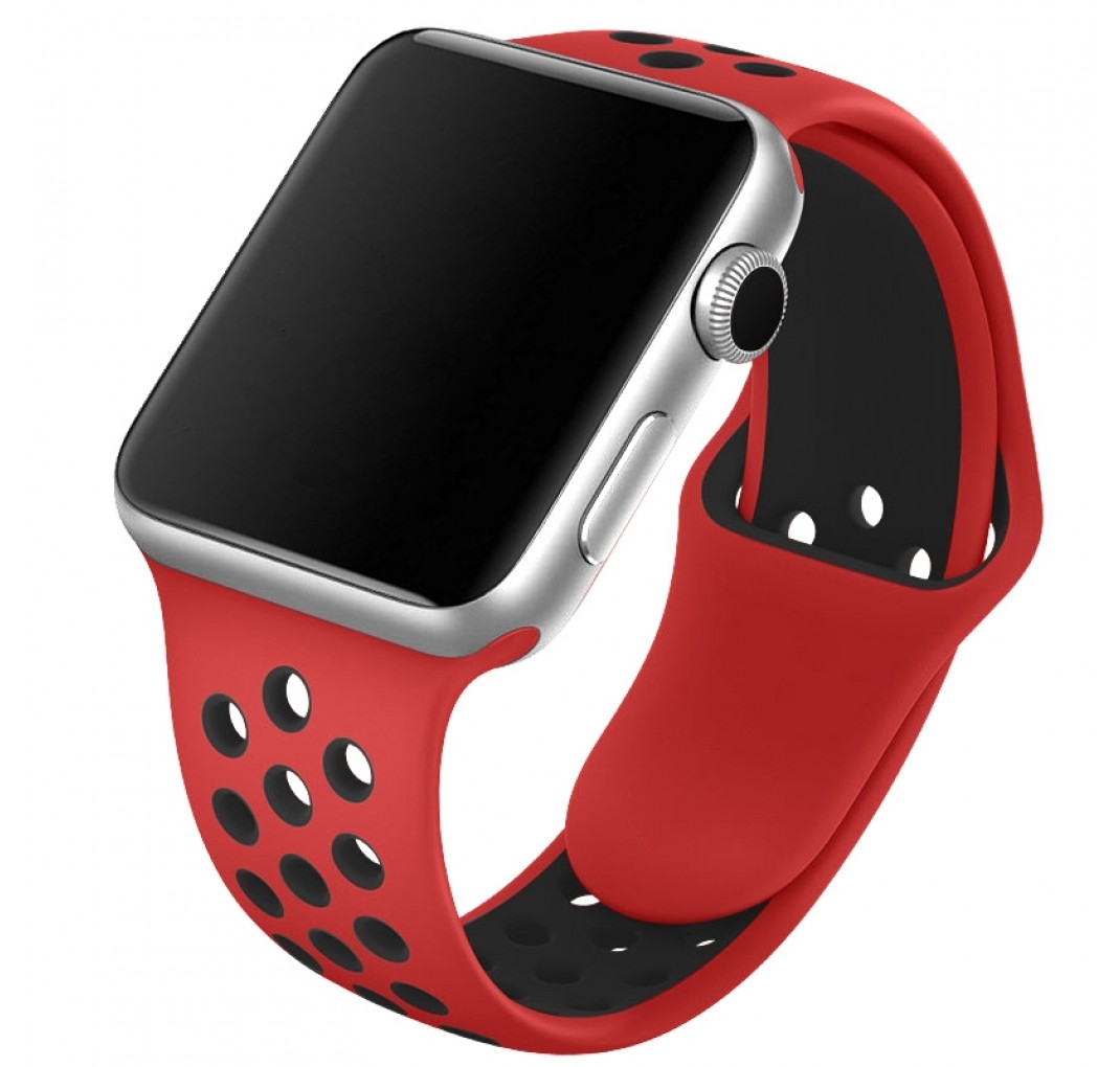 CarloA Apple Watch Red Silicone Strap 38/40 mm