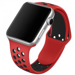 CarloA Apple Watch Red Silicone Strap 42/44 mm