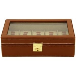 FRIEDRICH Cordoba Cognac læder urboks til 10 ure 262-153