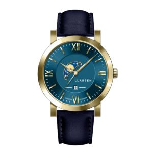 LLARSEN Hugo Gold Blue Leather Herreur
