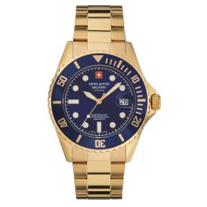 Swiss Alpine Military by Grovana Master Diver Gold Blue Herreur
