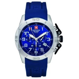 Swiss Alpine Military Tornado Blue Silicone Herreur