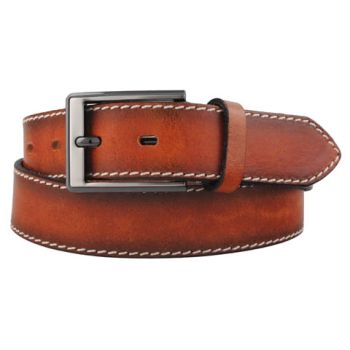 Bosswik Indiana Cognac Læderbælte Herre 105 cm
