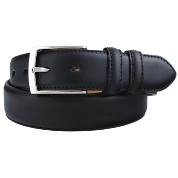 Bosswik Coal Sort Læderbælte Herre 105 cm