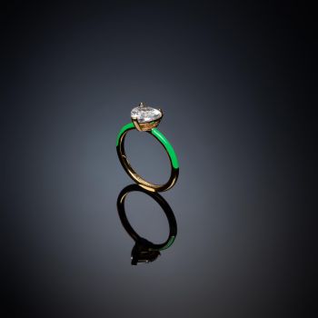 Chiara Ferragni Anello Love Parade Green Ring Str.54