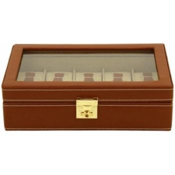 FRIEDRICH Cordoba Cognac læder urboks til 10 ure 262-153