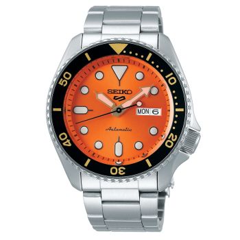 Seiko 5 Sports Automatic Metal Orange Herreur