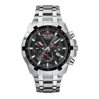 Swiss Alpine Military Star Fighter Black Steel Herreur