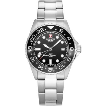 Swiss Alpine Military GMT Black Metal Herreur
