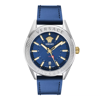 Versace V-code Blue Leather herreur VEAFA0124