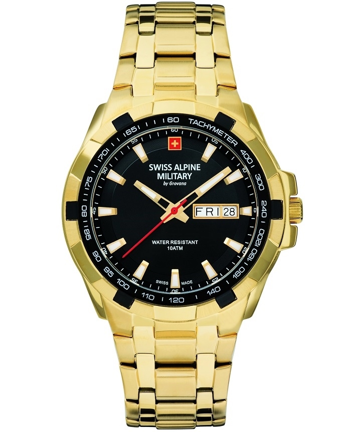 Swiss Alpine Military Day Date Black Herreur